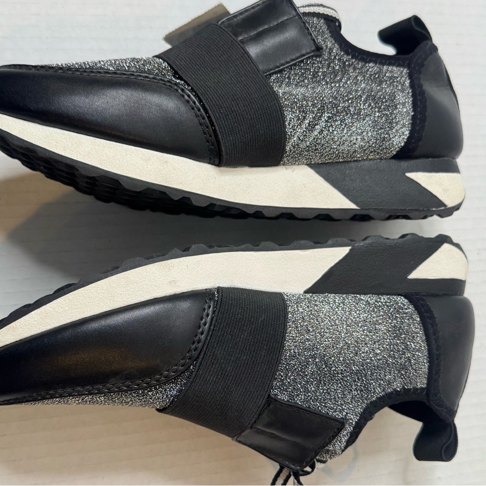Brash Black and Silver Glitter Sneakers - Picture 8 of 15